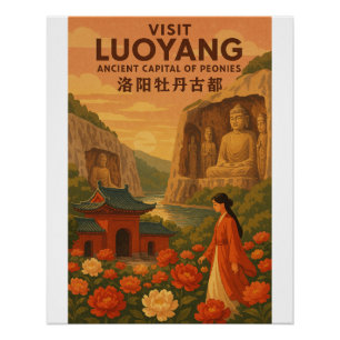 Affiche de voyage - Luoyang, Chine