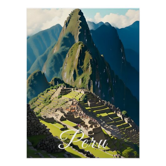 Affiche de voyage Machu Picchu Pérou (Devant)