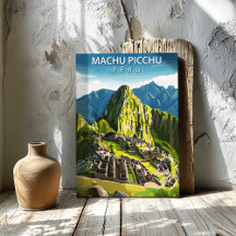 Affiche de voyage Machu Picchu Pérou Toile Art mur