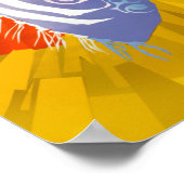 Affiche de voyage Madrid vintage. (Coin)