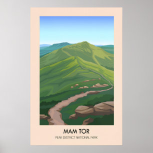 Affiche de voyage Mam Tor Peak District