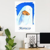 Affiche de voyage Maroc (Bureau à domicile)