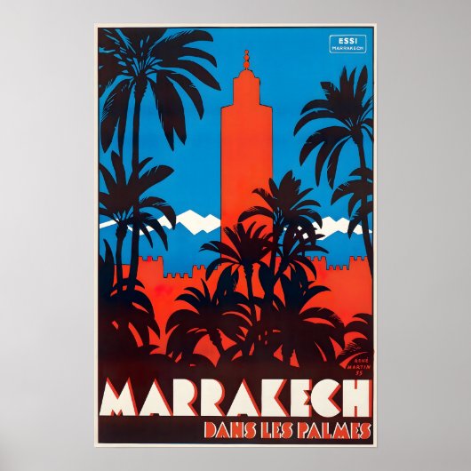 Affiche de voyage Maroc Art marocain Impression Ma (Devant)