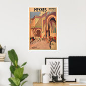 Affiche de voyage Maroc Art Meknes Impression Maro (Bureau à domicile)