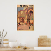 Affiche de voyage Maroc Art Meknes Impression Maro (Cuisine)
