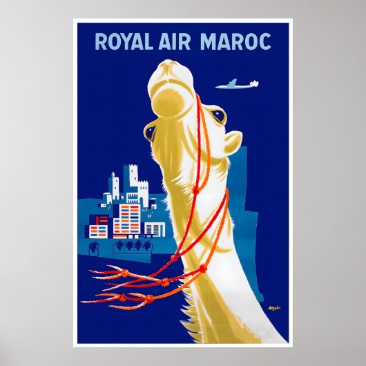 Affiche de voyage Maroc Impression d'art marocainA (Devant)
