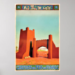 Affiche de voyage Maroc, Marrakesh
