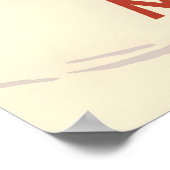Affiche de voyage Megeve Snowboarding (Coin)