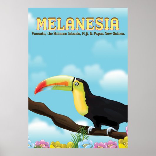 Affiche de voyage Melanesia Toucan (Devant)