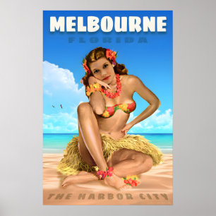 Affiche de voyage Melbourne Floride Sea Eagle Ango