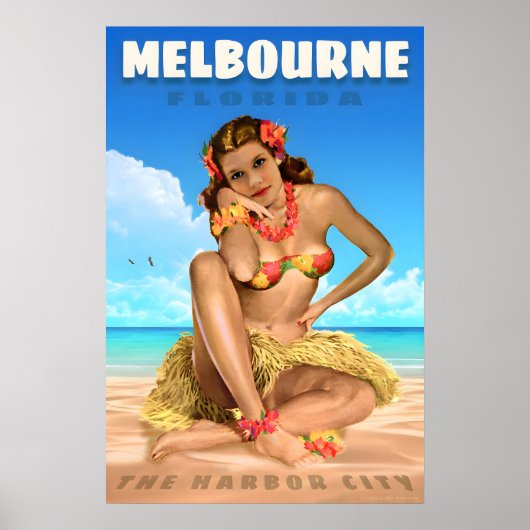 Affiche de voyage Melbourne Floride Sea Eagle Ango (Devant)