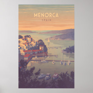 Affiche de voyage Menorca Espagne
