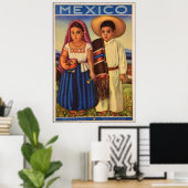 affiche de voyage mexicaine (Bureau à domicile)