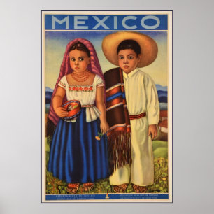 affiche de voyage mexicaine