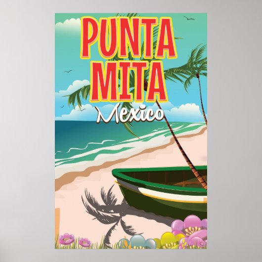 Affiche de voyage mexicaine Punta Mita (Devant)