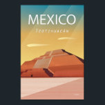 Affiche de voyage Mexique Teotihuacan Pyramid<br><div class="desc">Affiche de voyage Mexique Teotihuacan Pyramid</div>