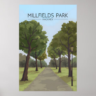 Affiche de voyage Millfields Park Hackney Londres