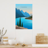 Affiche de voyage minimal au Canada (Cuisine)