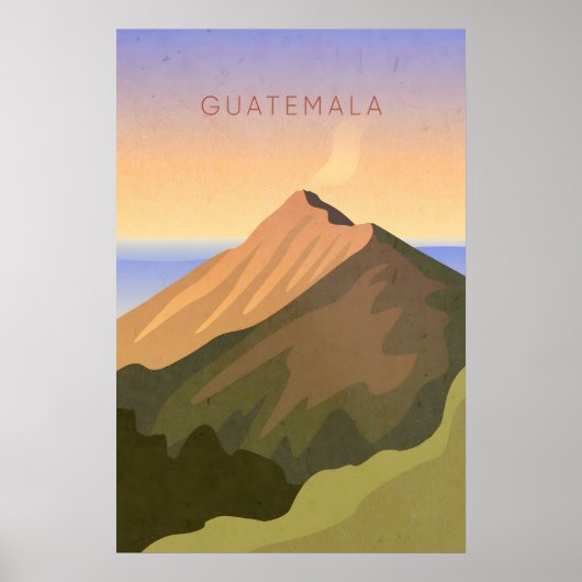 Affiche de voyage minimale au Guatemala (Devant)