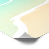 Affiche de voyage minimale aux Seychelles (Coin)
