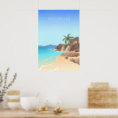 Affiche de voyage minimale aux Seychelles (Cuisine)