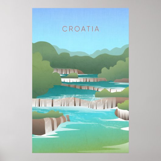 Affiche de voyage minimale Croatie (Devant)