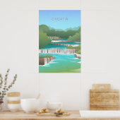 Affiche de voyage minimale Croatie (Cuisine)