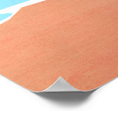 Affiche de voyage minimale de Chypre (Coin)