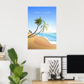 Affiche de voyage minimale de la Côte d'Ivoire (Bureau à domicile)