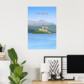Affiche de voyage minimale de Slovénie (Bureau à domicile)
