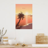 Affiche de voyage minimale des Fidji (Cuisine)
