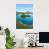 Affiche de voyage minimale Équateur (Bureau à domicile)