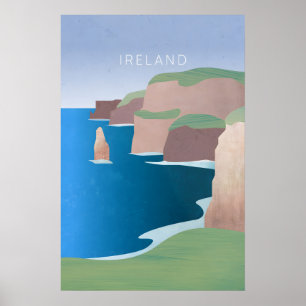 Affiche de voyage minimale Irlande