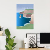 Affiche de voyage minimale Irlande (Bureau à domicile)