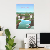 Affiche de voyage minimale Paraguay (Bureau à domicile)