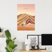 Affiche de voyage minimale Pérou (Bureau à domicile)