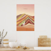 Affiche de voyage minimale Pérou (Cuisine)