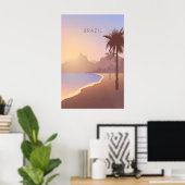 Affiche de voyage minimaliste Brésil (Bureau à domicile)