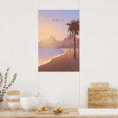 Affiche de voyage minimaliste Brésil (Cuisine)