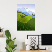 Affiche de voyage minimaliste en Inde (Bureau à domicile)