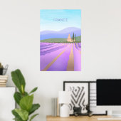 Affiche de voyage minimaliste France (Bureau à domicile)