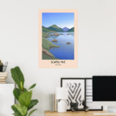 Affiche de voyage moderne de Scafell Pike (Bureau à domicile)