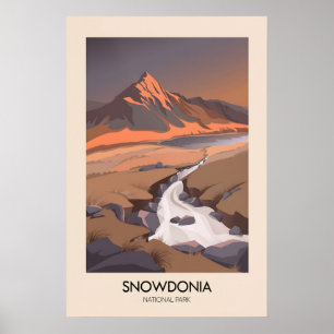 Affiche de voyage moderne du parc national de Snow