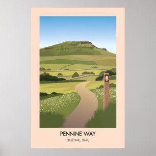 Affiche de voyage moderne du sentier national Penn