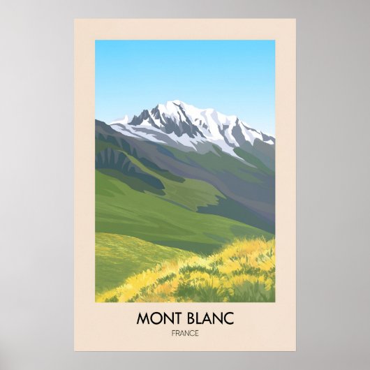 Affiche de voyage Mont Blanc France (Devant)
