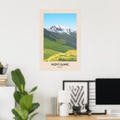Affiche de voyage Mont Blanc France (Bureau à domicile)