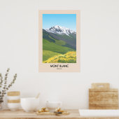 Affiche de voyage Mont Blanc France (Cuisine)