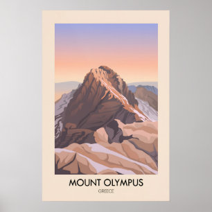 Affiche de voyage Mont Olympe Grèce