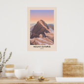 Affiche de voyage Mont Olympe Grèce (Cuisine)