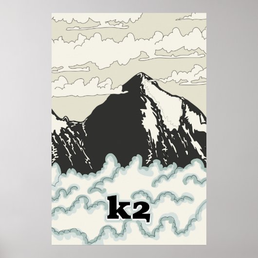 Affiche de voyage montagne K2 (Devant)